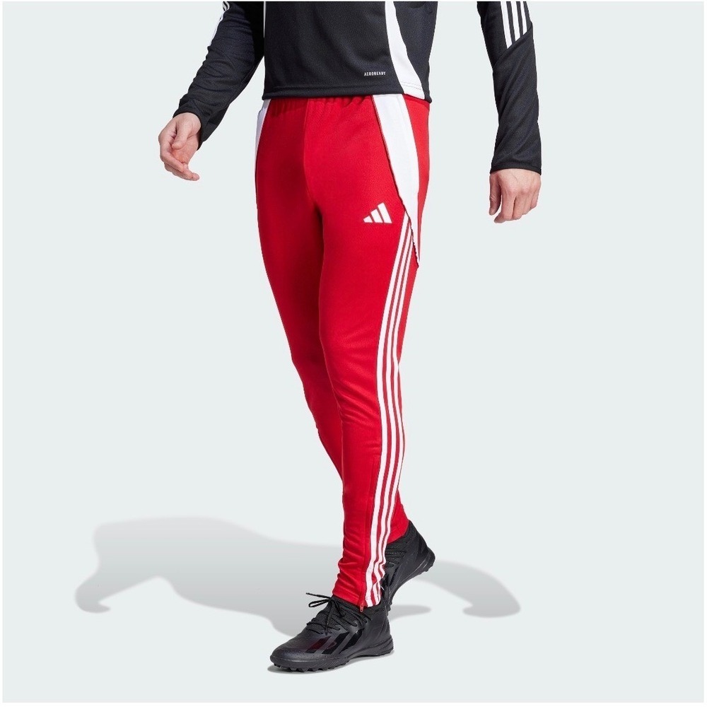 Adidas Men's‎ Tiro 24 Track Pants Red White AEROREADY Size L Athletic Soccer NEW